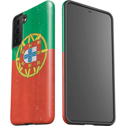 Portugal Flag Distressed Galaxy S21 Plus 5G Pro Case