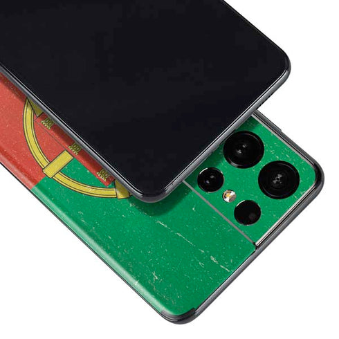 Portugal Flag Distressed Galaxy S21 Ultra 5G Skin