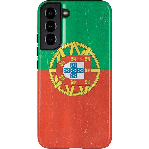 Portugal Flag Distressed Galaxy S22 Plus Pro Case