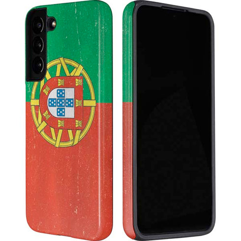 Portugal Flag Distressed Galaxy S22 Plus Pro Case