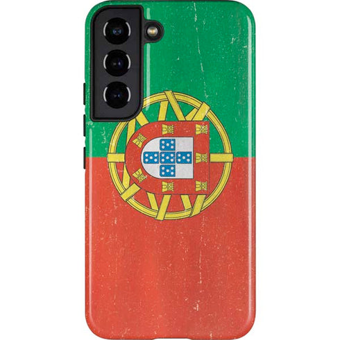 Portugal Flag Distressed Galaxy S22 Pro Case