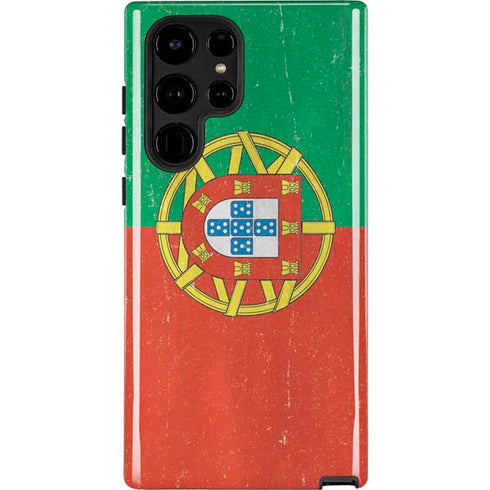 Portugal Flag Distressed Galaxy S22 Ultra Pro Case