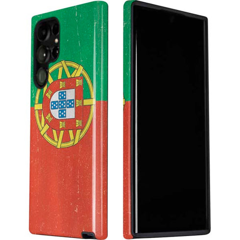 Portugal Flag Distressed Galaxy S22 Ultra Pro Case