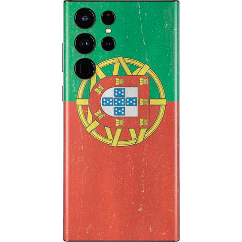 Portugal Flag Distressed Galaxy S22 Ultra Skin