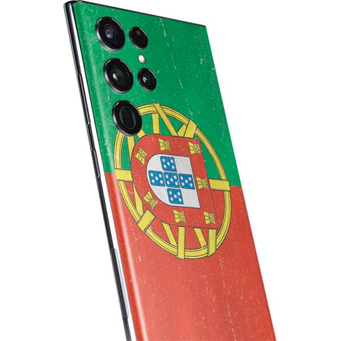 Portugal Flag Distressed Galaxy S22 Ultra Skin