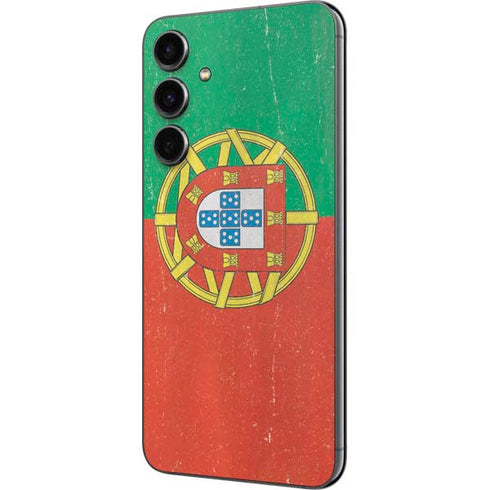 Portugal Flag Distressed Galaxy S23 FE Skin