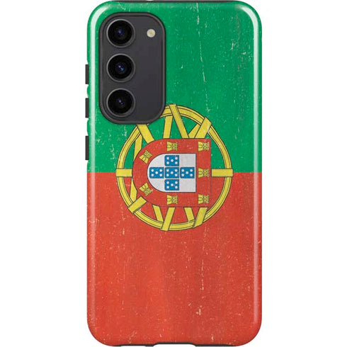 Portugal Flag Distressed Galaxy S23 Plus Pro Case