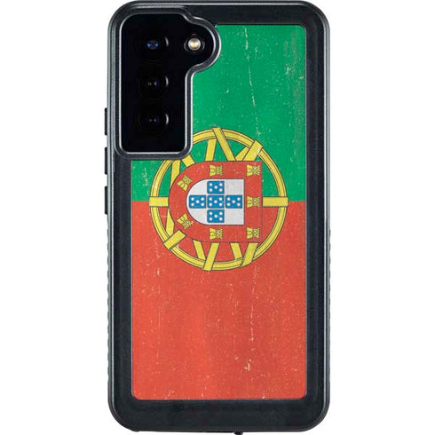 Portugal Flag Distressed Galaxy S23 Plus Waterproof Case