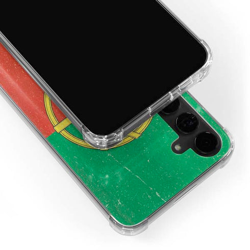 Portugal Flag Distressed Galaxy S24 Plus Clear Case