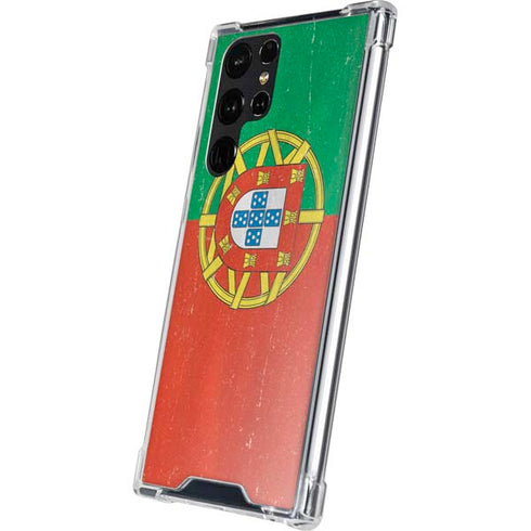 Portugal Flag Distressed Galaxy S24 Ultra Clear Case