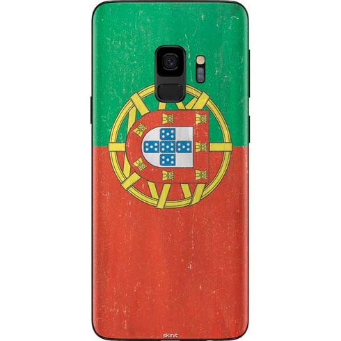 Portugal Flag Distressed Galaxy S9 Skin