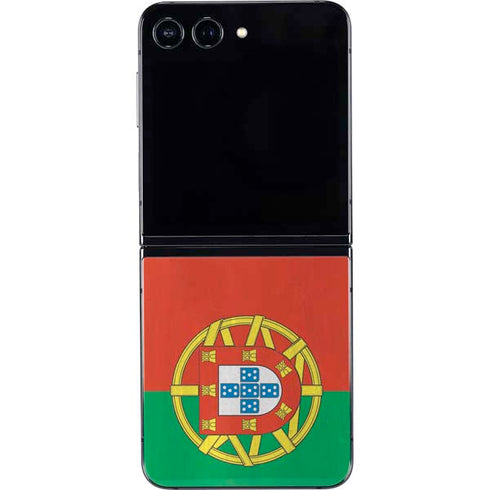Portugal Flag Distressed Galaxy Z Flip5 5G Skin