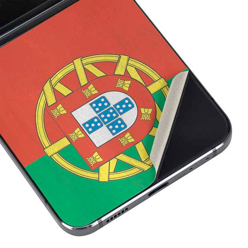 Portugal Flag Distressed Galaxy Z Flip5 5G Skin