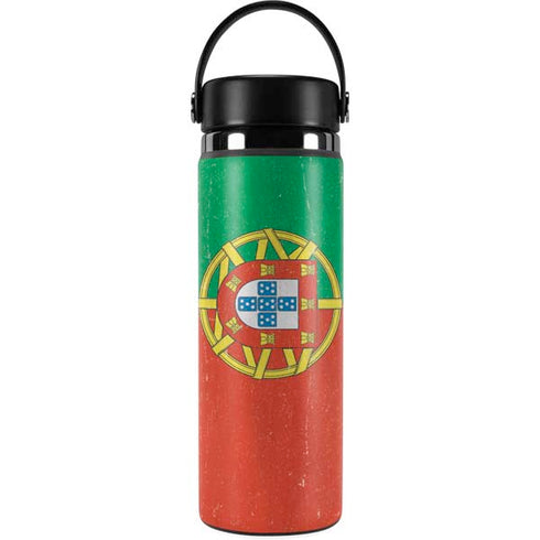 Portugal Flag Distressed Hydro Flask 20oz Wide Mouth Skin