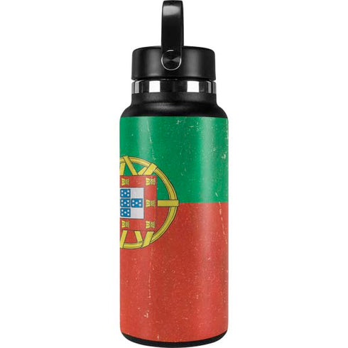 Portugal Flag Distressed Hydro Flask 32oz Wide Mouth Skin