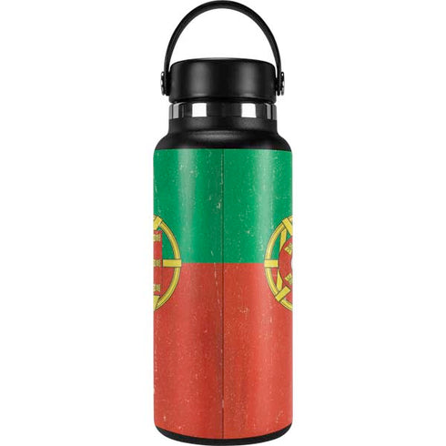 Portugal Flag Distressed Hydro Flask 32oz Wide Mouth Skin