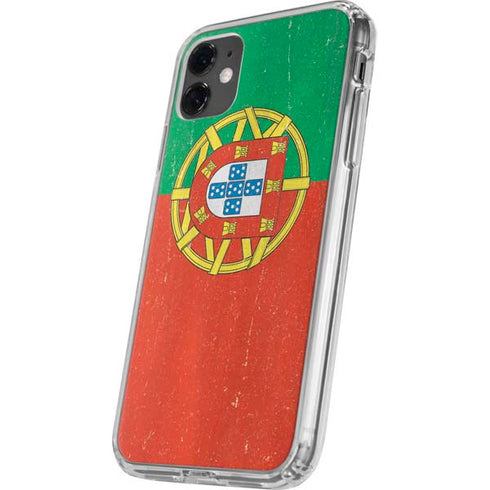 Portugal Flag Distressed iPhone 11 Clear Case