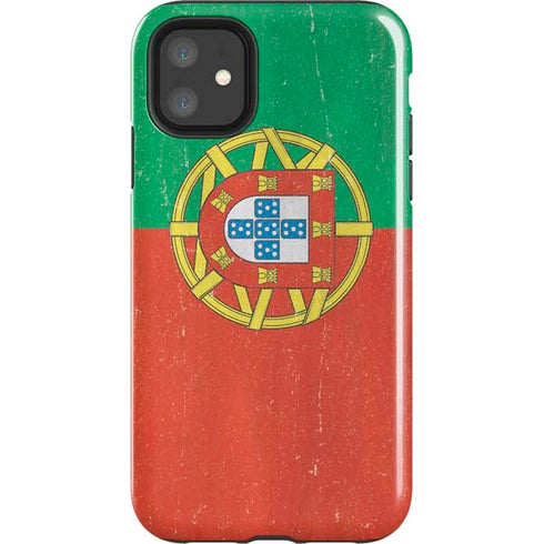 Portugal Flag Distressed iPhone 11 Impact Case