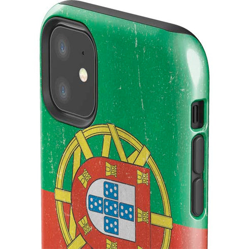 Portugal Flag Distressed iPhone 11 Impact Case