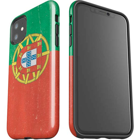 Portugal Flag Distressed iPhone 11 Impact Case