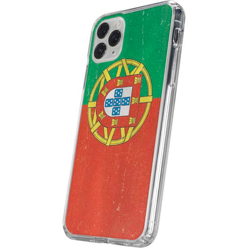 Portugal Flag Distressed iPhone 11 Pro Clear Case