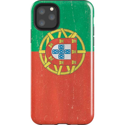 Portugal Flag Distressed iPhone 11 Pro Max Impact Case
