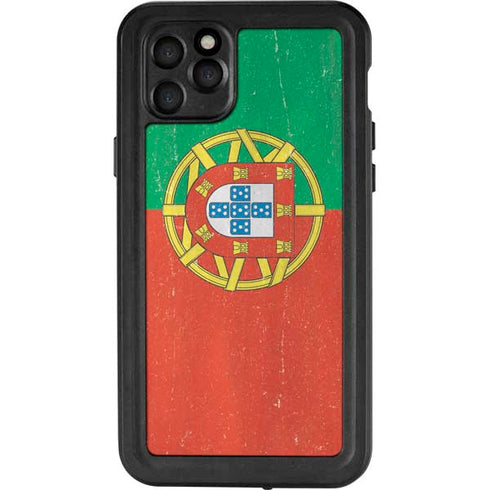 Portugal Flag Distressed iPhone 11 Pro Max Waterproof Case