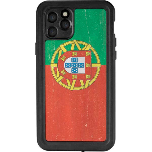 Portugal Flag Distressed iPhone 11 Pro Waterproof Case