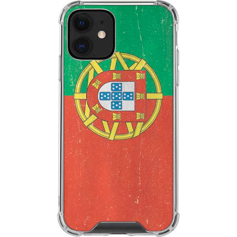 Portugal Flag Distressed iPhone 12 Clear Case