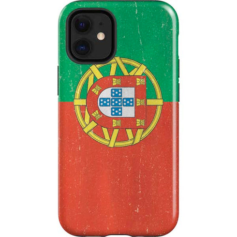Portugal Flag Distressed iPhone 12 Mini Impact Case