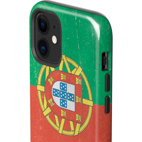 Portugal Flag Distressed iPhone 12 Mini Impact Case