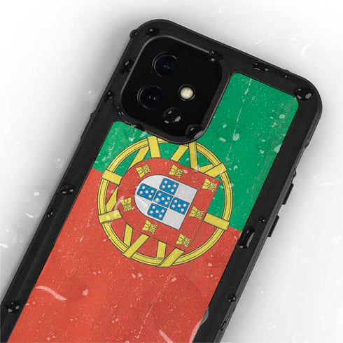 Portugal Flag Distressed iPhone 12 Mini Waterproof Case