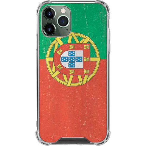 Portugal Flag Distressed iPhone 12 Pro Max Clear Case