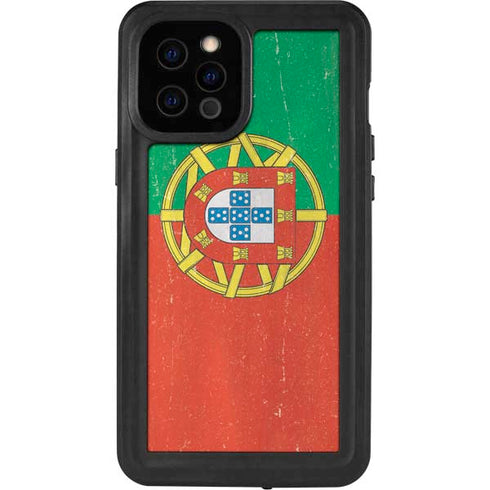 Portugal Flag Distressed iPhone 12 Pro Max Waterproof Case