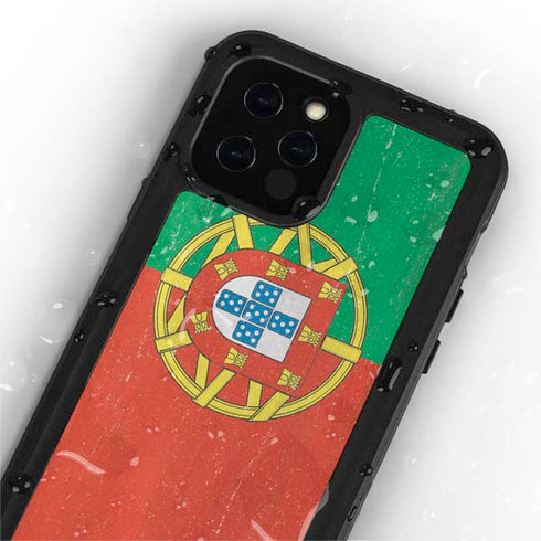 Portugal Flag Distressed iPhone 12 Pro Max Waterproof Case
