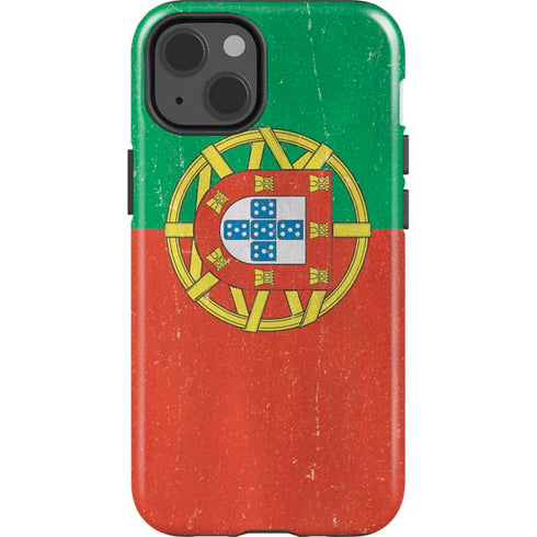 Portugal Flag Distressed iPhone 14 Impact Case