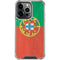 Portugal Flag Distressed iPhone 14 Pro Clear Case