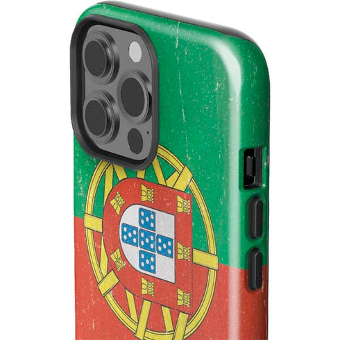 Portugal Flag Distressed iPhone 14 Pro Max Impact Case