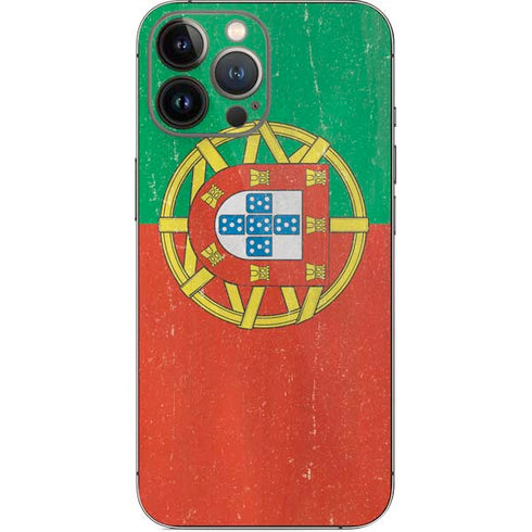 Portugal Flag Distressed iPhone 14 Pro Max Skin