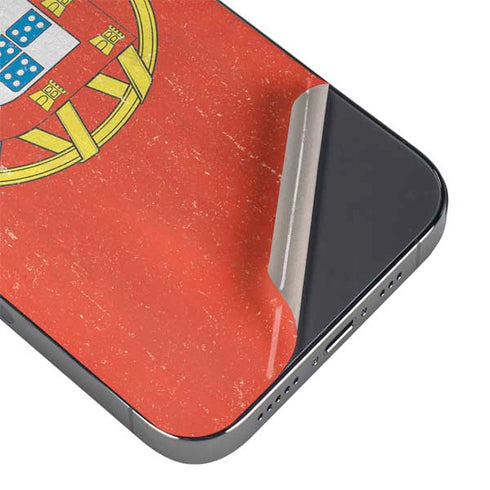 Portugal Flag Distressed iPhone 14 Pro Max Skin