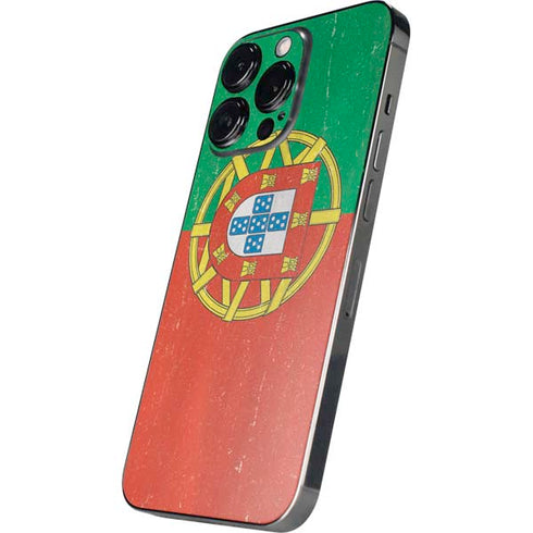 Portugal Flag Distressed iPhone 14 Pro Skin