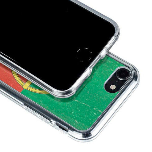 Portugal Flag Distressed iPhone SE (2nd & 3rd Gen) Clear Case