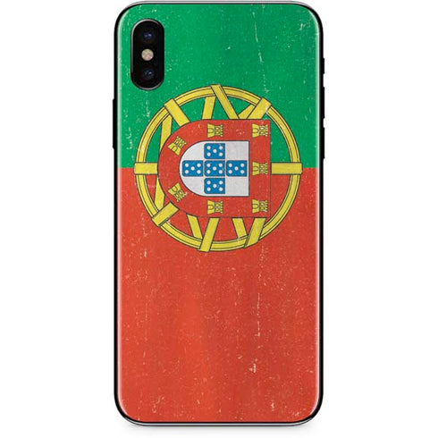 Portugal Flag Distressed iPhone X Skin