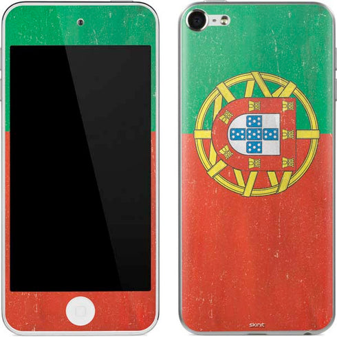 Portugal Flag Distressed Apple iPod Skin