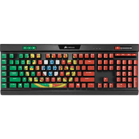 Portugal Flag Distressed K95 RGB PLATINUM Mechanical Gaming Keyboard Skin