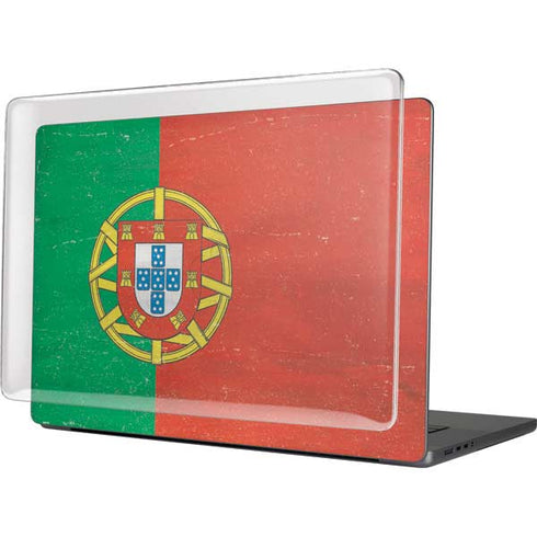 Portugal Flag Distressed MacBook Pro 16in (2021-25) Case plus Skin