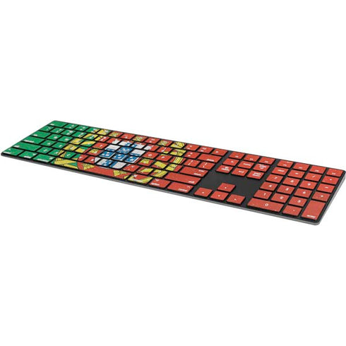 Portugal Flag Distressed Magic Keyboard with Numeric Keypad Skin