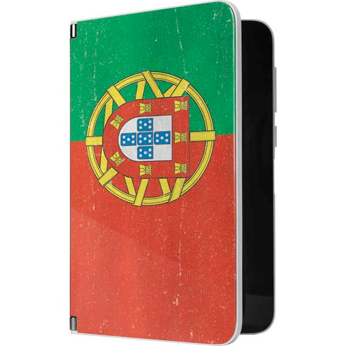 Portugal Flag Distressed Surface Duo Skin