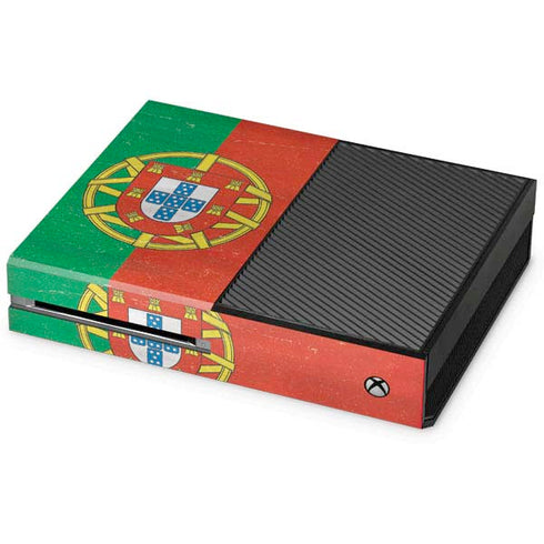 Portugal Flag Distressed Xbox One Console Skin