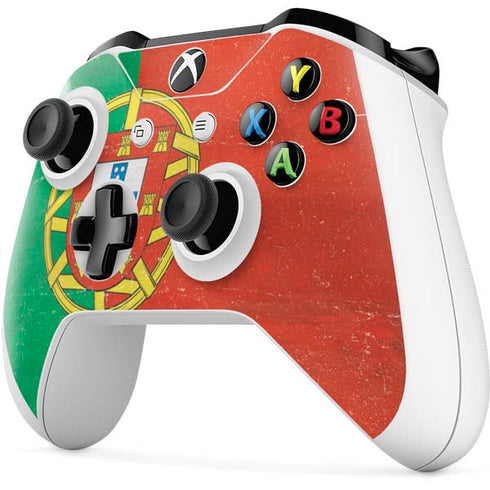 Portugal Flag Distressed Xbox One S Controller Skin